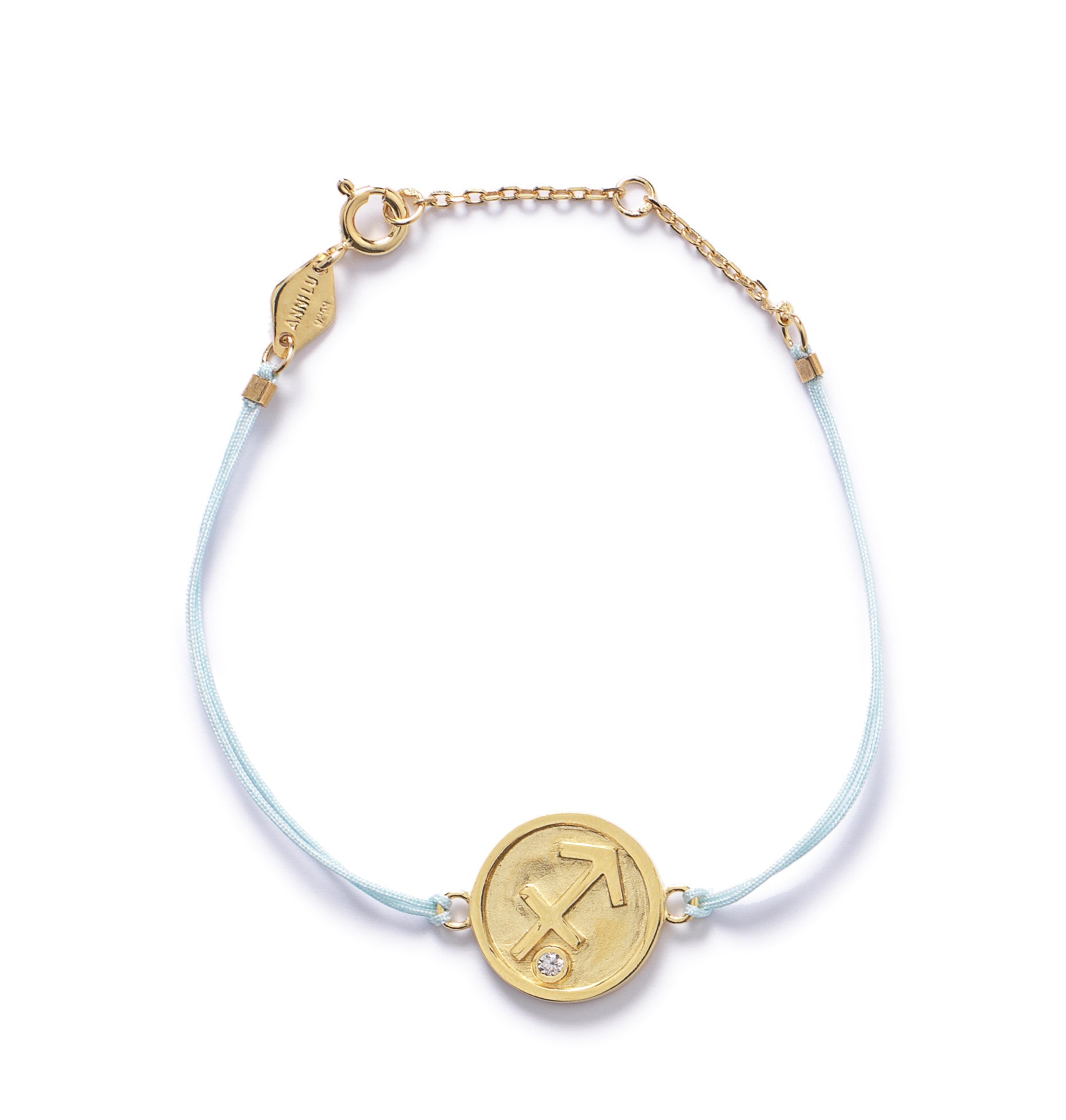 Shop Sydney Evan 14k Gold & Diamond Tiny Sagittarius Zodiac Cord Bracelet –  SE